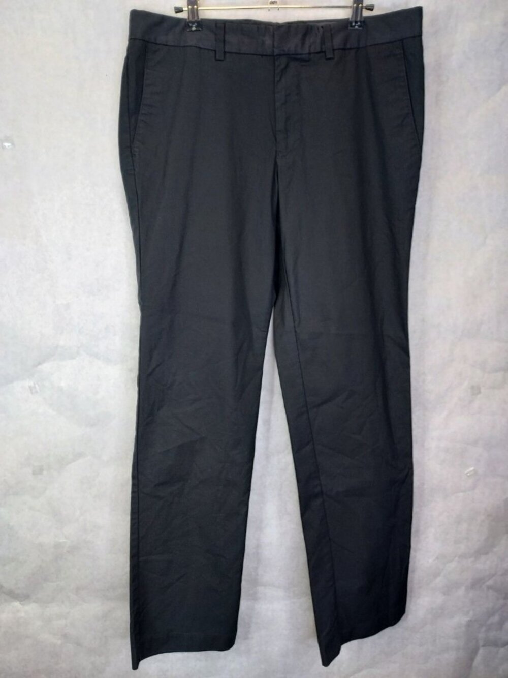 Joe Fresh Straight Flex Pants Men's 34x31 Flat Front Black Slacks Stretch Preppy